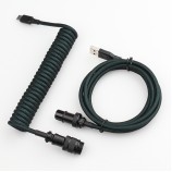5PIN male GX16 aviator to Type-c Dark Green wire and usb to 5pin gx16 female cable set black aviator